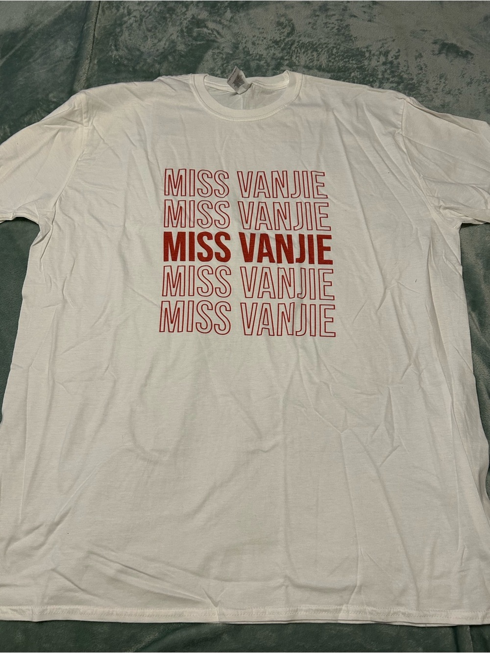 Size 2XL NWOT Rupaul Miss Vanjie White Graphic Tee - Red Text